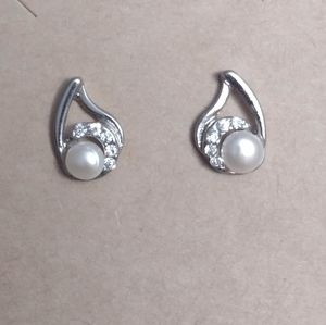 Silver tear drop earrings